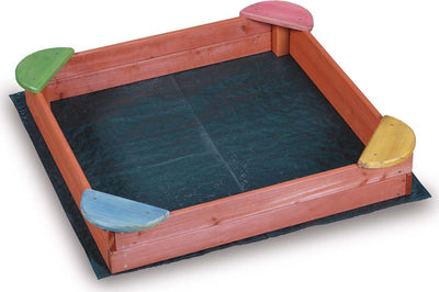 Sabbiera per bambini quadrata da 1 metro in legno verniciato con quattro sedute da giardino Giochi e giocattoli/Sport e giochi all'aperto/Casette giocattolo La Zappa - Altamura, Commerciovirtuoso.it