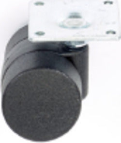 SACAR---RUOTA-NYLON-GEMELLARE-DIAMETRO-30MM-CON-PIASTRA-GIREVOLE-42x42-MM