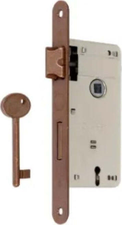 SACAR---SERRATURA-PER-PORTE-INTERNE---LUNGHEZZA-165MM---FORO-CHIAVE-45MM---BRONZATA