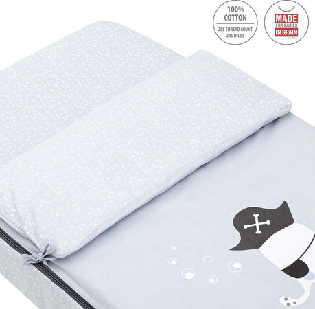 Sacca Piumone Culla I/V Be Ocean Grigio 60X120X3 Cm Casa e cucina/Tessili per la casa/Biancheria per culle e lettini/Biancheria bimbi/Piumini La Casa Del Bebè - Napoli, Commerciovirtuoso.it