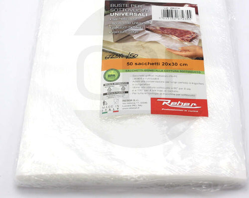 Sacchetti-20x30-cm,-50-pezzi,-Goffrati,-Sottovuoto-e-Cottura,-Universali,-Filtro-UV