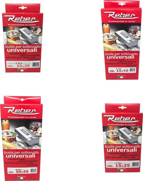 Sacchetti alimentari per sottovuoto e conservazione buste trasparenti goffrate 30 pezzi Casa e cucina/Elettrodomestici per la cucina/Macchine sottovuoto per alimenti La Zappa - Altamura, Commerciovirtuoso.it