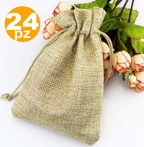 SACCHETTI JUTA BEIGE BOMBONIERE PORTACONFETTI SEGNAPOSTO SEGNATAVOLO SACCHETTINO Casa e cucina/Hobby creativi/Materiali per hobby creativi/Forniture per feste/Bomboniere Trade Shop italia - Napoli, Commerciovirtuoso.it
