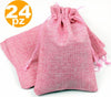 Sacchetti-Juta-Rosa-Bomboniere-Portaconfetti-Segnaposto-Segnatavolo-Sacchettino