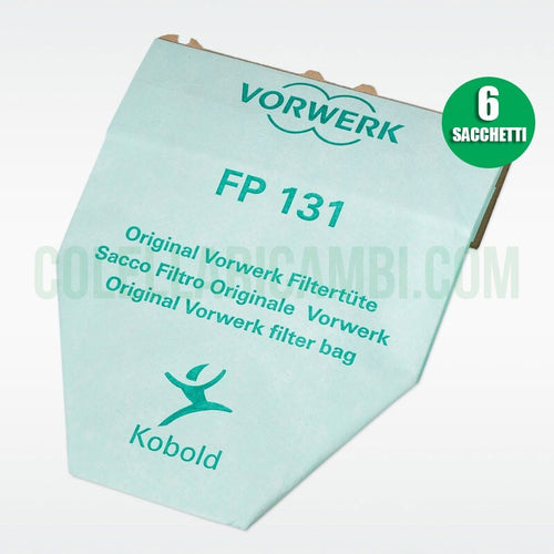 Sacchetti Originali Vorwerk Folletto Super Filtrello Vk130 Vk131 (6 Pz)