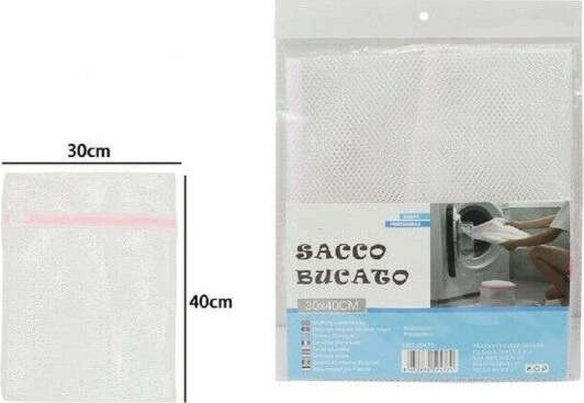 Sacchetto-Borsa-Di-Lavaggio-Sicuro-Lavatrice-Sacco-Calzini-Bucato-30x40cm-59473