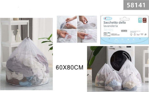 Sacchetto Lavanderia Bucato Borsa A Rete Biancheria 60 X 80cm Con Coulisse 58141 Casa e cucina/Organizzazione interni/Organizzazione lavanderia/Sacchi da biancheria Trade Shop italia - Napoli, Commerciovirtuoso.it