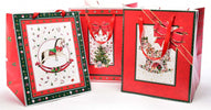 Sacchetto per confezioni regalo natalizie decorato con alberi e cavalli da 31 cm Casa e cucina/Decorazioni per interni/Addobbi e decorazioni per ricorrenze/Decorazioni natalizie/Oggettistica MagiediNatale.it - Altamura, Commerciovirtuoso.it