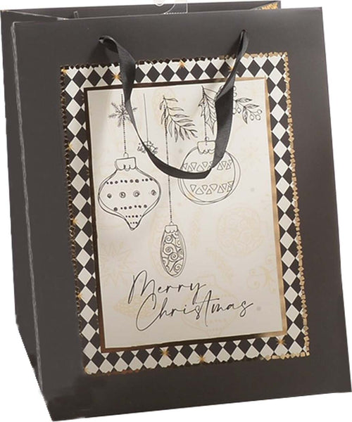 Sacchetto per confezioni regalo Nero natalizie decorato con palline da 31 cm Casa e cucina/Decorazioni per interni/Addobbi e decorazioni per ricorrenze/Decorazioni natalizie/Oggettistica MagiediNatale.it - Altamura, Commerciovirtuoso.it