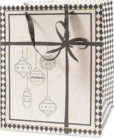 Sacchetto per confezioni regalo Nero natalizie decorato con palline da 31 cm Casa e cucina/Decorazioni per interni/Addobbi e decorazioni per ricorrenze/Decorazioni natalizie/Oggettistica MagiediNatale.it - Altamura, Commerciovirtuoso.it