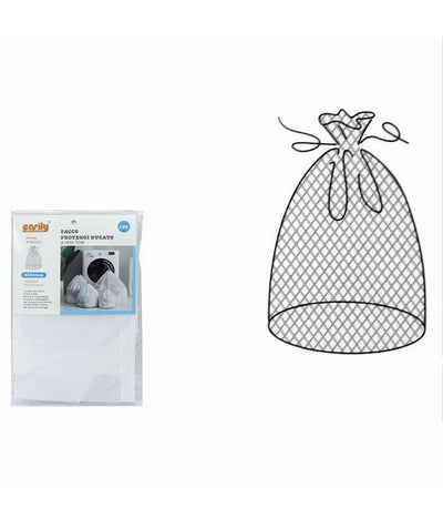 Sacchetto Rete Fine Forma A Sacco Salvabiancheria Proteggi Bucato 25x40 Cm 59990