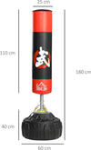 Sacco-Boxe-da-Terra-con-Supporto-per-Allenamento-Professionale-a-Casa-o-in-Palestra,-Nero-e-Rosso,-Φ60-x-180-cm-YQ3A91-110YQ3