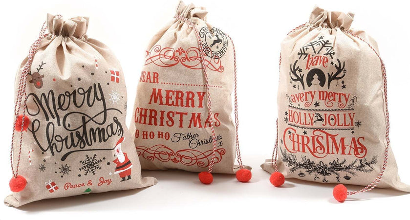 Sacco per pacco regalo con disegno decorazioni natalizie h 70 Casa e cucina/Decorazioni per interni/Addobbi e decorazioni per ricorrenze/Decorazioni natalizie/Oggettistica MagiediNatale.it - Altamura, Commerciovirtuoso.it
