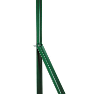 Saetta di tensione per recinzione in acciaio con fori per fissaggio rete metallica elettrosaldata