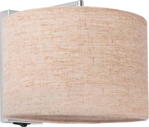 SAHARA Lampada da parete cromo/lino Illuminazione/Illuminazione per interni/Illuminazioni per pareti/Applique Led Mall Home - Napoli, Commerciovirtuoso.it