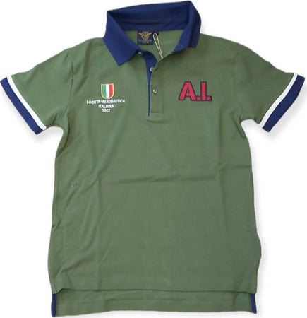 Sai Ambrosini Polo In Piquet Aeronautica Italiana Elasticizzata 100% Cotone Con Ricamo Sul Petto Logo T-shirt Slim A Manica Corta E Chiusura A Tre Bottoni Moda/Uomo/Abbigliamento/T-shirt polo e camicie/Polo Euforia - Bronte, Commerciovirtuoso.it