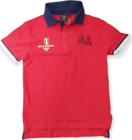 Sai Ambrosini Polo In Piquet Aeronautica Italiana Elasticizzata 100% Cotone Con Ricamo Sul Petto Logo T-shirt Slim A Manica Corta E Chiusura A Tre Bottoni Moda/Uomo/Abbigliamento/T-shirt polo e camicie/Polo Euforia - Bronte, Commerciovirtuoso.it