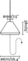 SAIGON OUT Lampada portatile e sospensione grigia/bianco opaco T70 crema hole cap Illuminazione/Illuminazione per interni/Lampadari lampade a sospensione e plafoniere/Lampade a sospensione Led Mall Home - Napoli, Commerciovirtuoso.it