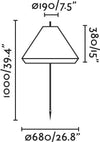 SAIGON OUT Picchetto grigia/marrone 1M W70 Illuminazione/Illuminazione per interni/Lampade/Lampade da terra Led Mall Home - Napoli, Commerciovirtuoso.it