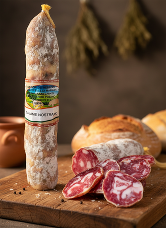 Salame Siciliano Di Suino Dei Monti Di Sicilia Salame Intero Da Allevamento Allo Stato Brado 500 gr I Sapori Dei Nebrodi