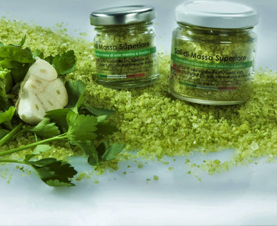 Sale Aromatizzato Affumicato Basilico E Aglio 25g Spori Di Sale
