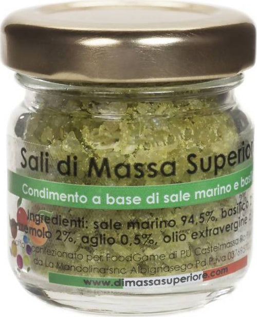 Sale Marino Aromatico Con Basilico E Aglio Vasetto 80g Spori Di Sale