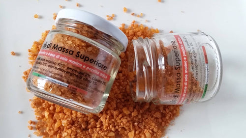 Sale Marino con Paprika Dolce e Peperoni barattolo di vetro da 80 g Saporidisale.It