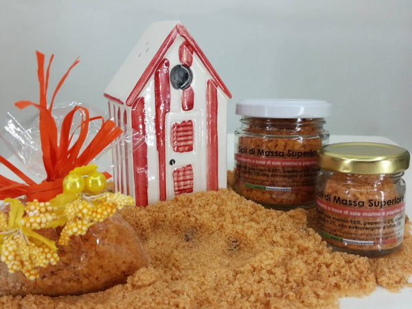 Sale Marino con Paprika Dolce e Peperoni barattolo di vetro da 80 g Saporidisale.It