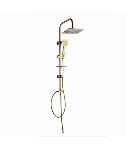 Saliscendi Bagno Colonna Doccia Miscelatore Oro Soffione Quadrato Doccetta 87305