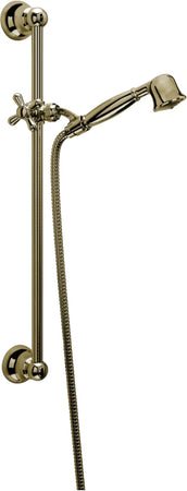 Saliscendi bronzato vintage completo in ottone