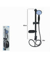 Saliscendi Colonna Doccia Nero Soffione Multigetto Mensola Porta Sapone Bagno 87494