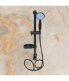 Saliscendi Colonna Doccia Nero Soffione Multigetto Mensola Porta Sapone Bagno 87494