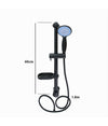 Saliscendi Colonna Doccia Nero Soffione Multigetto Mensola Porta Sapone Bagno 87494