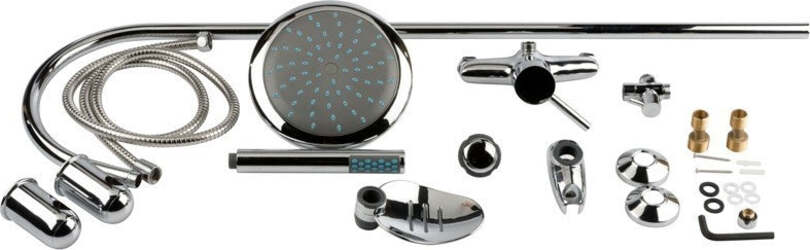 SALISCENDI COMPLETO ASTA DOCCIA DOCCETTA ANTICALCARE ACCIAIO INOX 22X3,2CM CROMO Fai da te/Attrezzature per cucine e bagni/Attrezzature per bagni/Rubinetti per docce e vasche da bagno e parti/Sistemi per vasche da bagno e docce Trade Shop italia - Napoli, Commerciovirtuoso.it