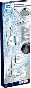 Saliscendi-Completo-Asta-Doccia-Doccetta-Anticalcare-Acciaio-Inox-22x3,2cm-Cromo