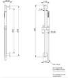 Saliscendi completo moderno in ottone cromato minimalista