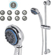 Saliscendi Con Soffione Doccia 8 Funzioni Getti Asta 60 Cm Cromato Bagno Vasca Accessori Doccia Trade Shop italia - Napoli, Commerciovirtuoso.it