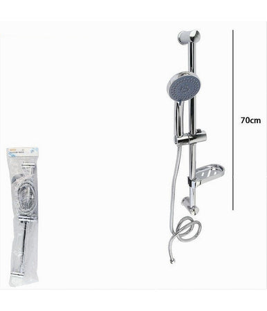 Saliscendi Doccia Bagno Asta Colonna 70 Cm Portasapone Doccetta Multigetto 79821