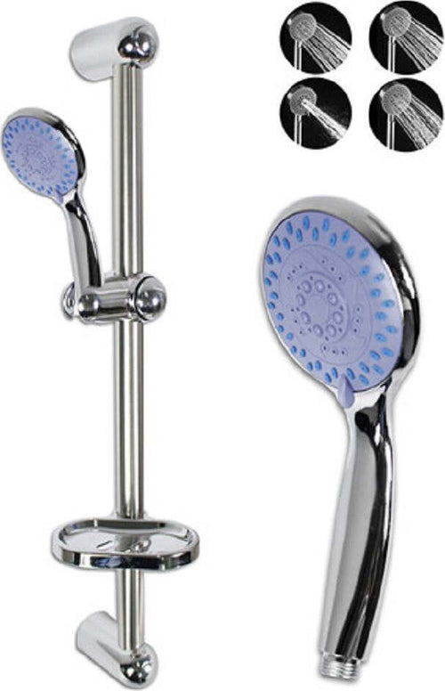 Saliscendi Doccia Bagno Con Portasapone E Soffione Doccetta Multigetto Blu 69134 Accessori Doccia Trade Shop italia - Napoli, Commerciovirtuoso.it