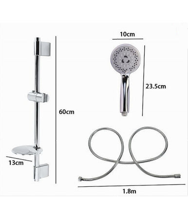Saliscendi Doccia Cromato Doccetta Multigetto Mensola Portasapone Bagno Tubo 79390