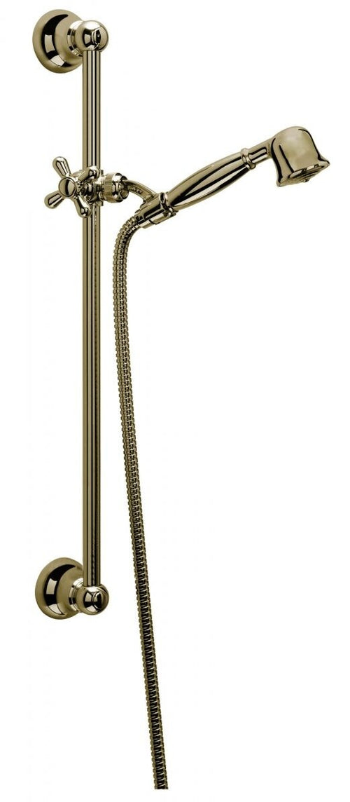 Saliscendi in ottone vintage cromato completo bronzato vecchio ottone