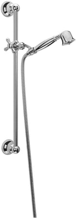 Saliscendi in ottone vintage cromato completo