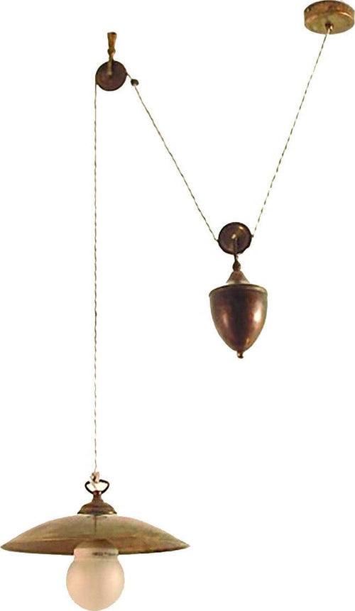 Saliscendi-rustico-Lampadari-Bartalini-ELISALI-30-lampada-soffitto-ottone-E27-LED