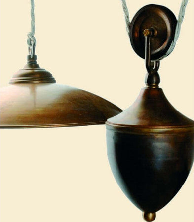 Saliscendi-rustico-Lampadari-Bartalini-ELISALI-C2-CPS30-lampada-soffitto-rustica-ottone-E27-LED