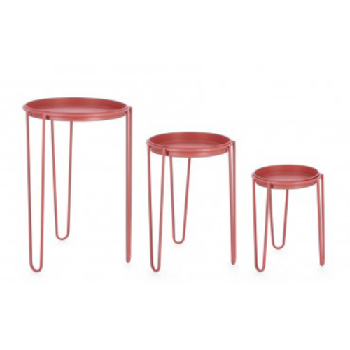 Set 3 Porta Fiore Madelyn Tondo per uso interno ed esterno.