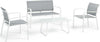 Salottino ''Arent'' in acciaio verniciato con texilene da giardino e veranda Giardino e giardinaggio/Arredamento da giardino e accessori/Set di mobili Decor Space - Altamura, Commerciovirtuoso.it