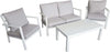 Salottino con cuscini ''Flores'' in alluminio verniciato da giardino e veranda Giardino e giardinaggio/Arredamento da giardino e accessori/Set di mobili Decor Space - Altamura, Commerciovirtuoso.it