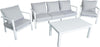 Salotto con cuscini ''Flores Maxi'' in alluminio verniciato da giardino e veranda Giardino e giardinaggio/Arredamento da giardino e accessori/Set di mobili Decor Space - Altamura, Commerciovirtuoso.it