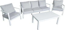 Salotto con cuscini ''Flores Maxi'' in alluminio verniciato da giardino e veranda Giardino e giardinaggio/Arredamento da giardino e accessori/Set di mobili Decor Space - Altamura, Commerciovirtuoso.it