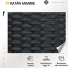 Salotto-da-Esterno-Rattan-PE-con-Divanetto,-2-Poltrone-con-Cuscini-e-Tavolino-in-Vetro,-Nero-e-Grigio-860-331V00GY